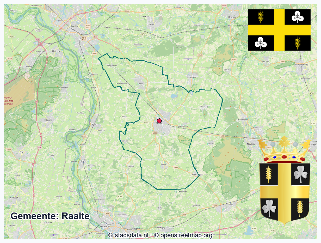 Schematische gemeentegrens Raalte