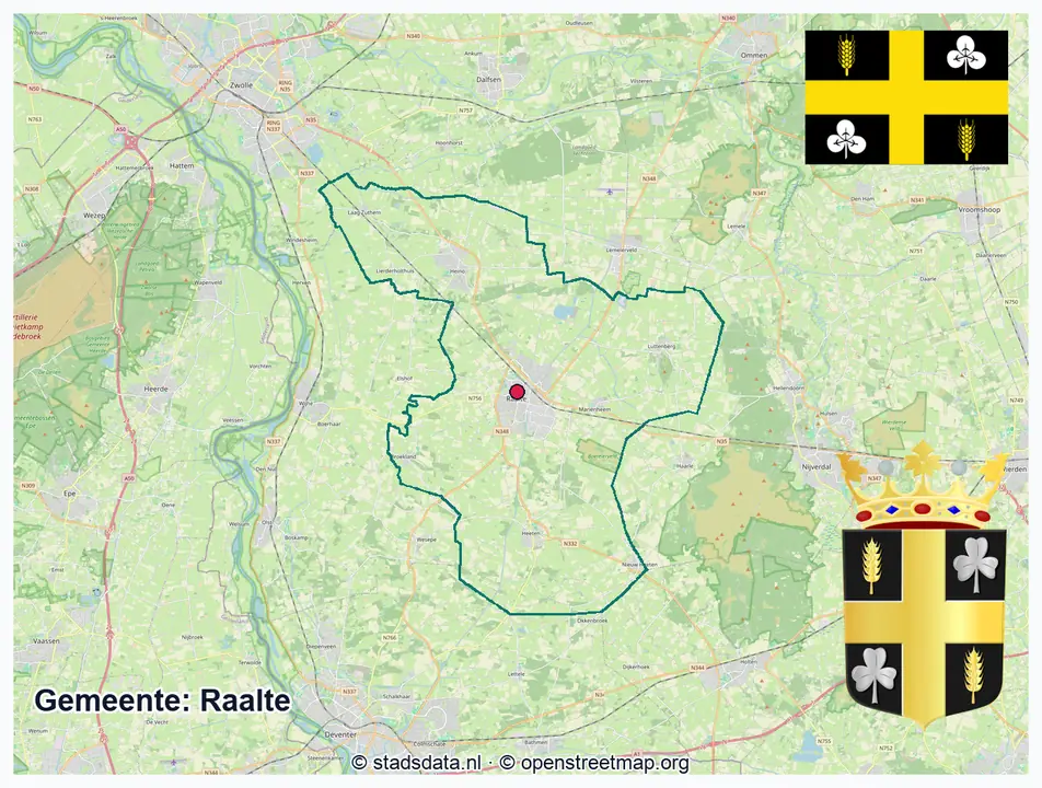 Schematische gemeentegrens Raalte